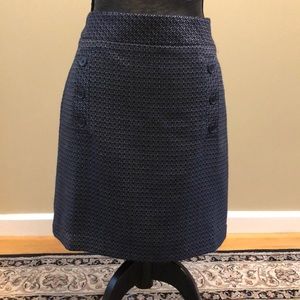 LOFT Blue tweed business skirt
